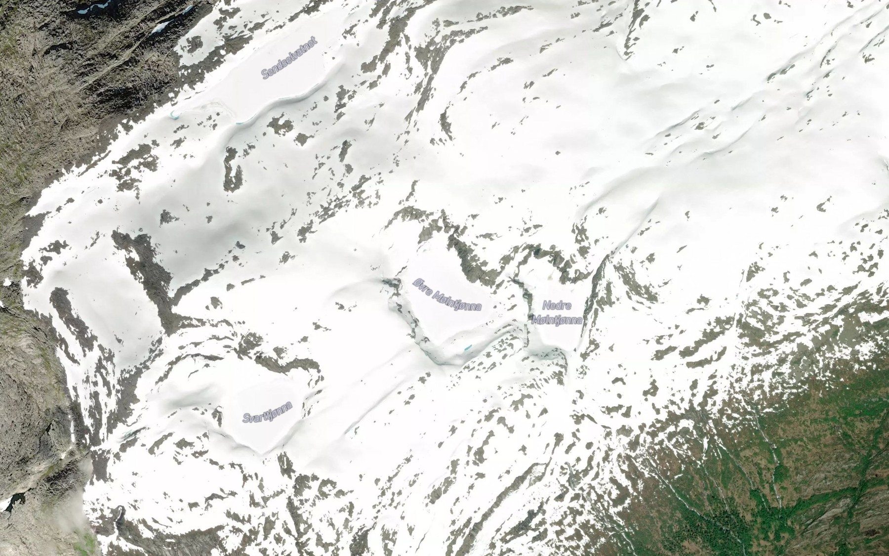 Satellite map of the Molntjorna,ovre