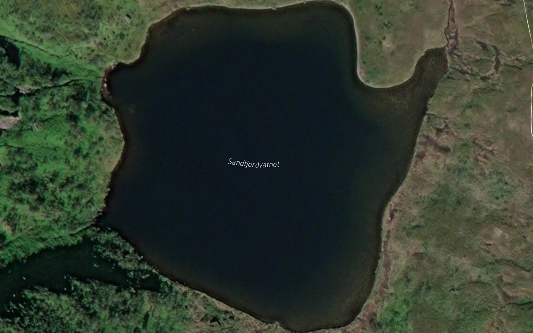 Satellite map of the Sandfjordvatnet