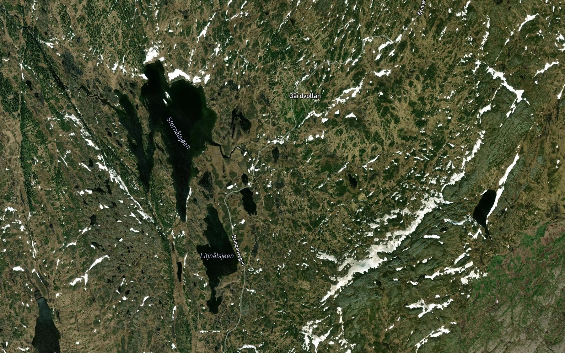 Satellite map of the Overnala