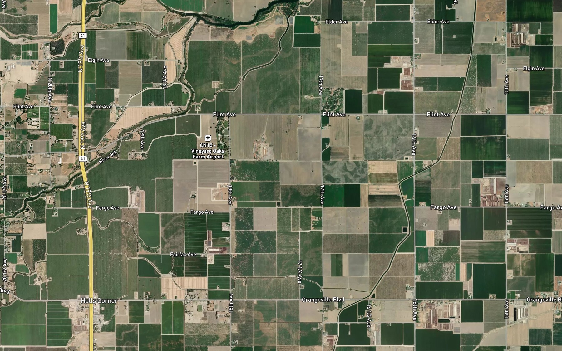 Satellite map of the Green Slough