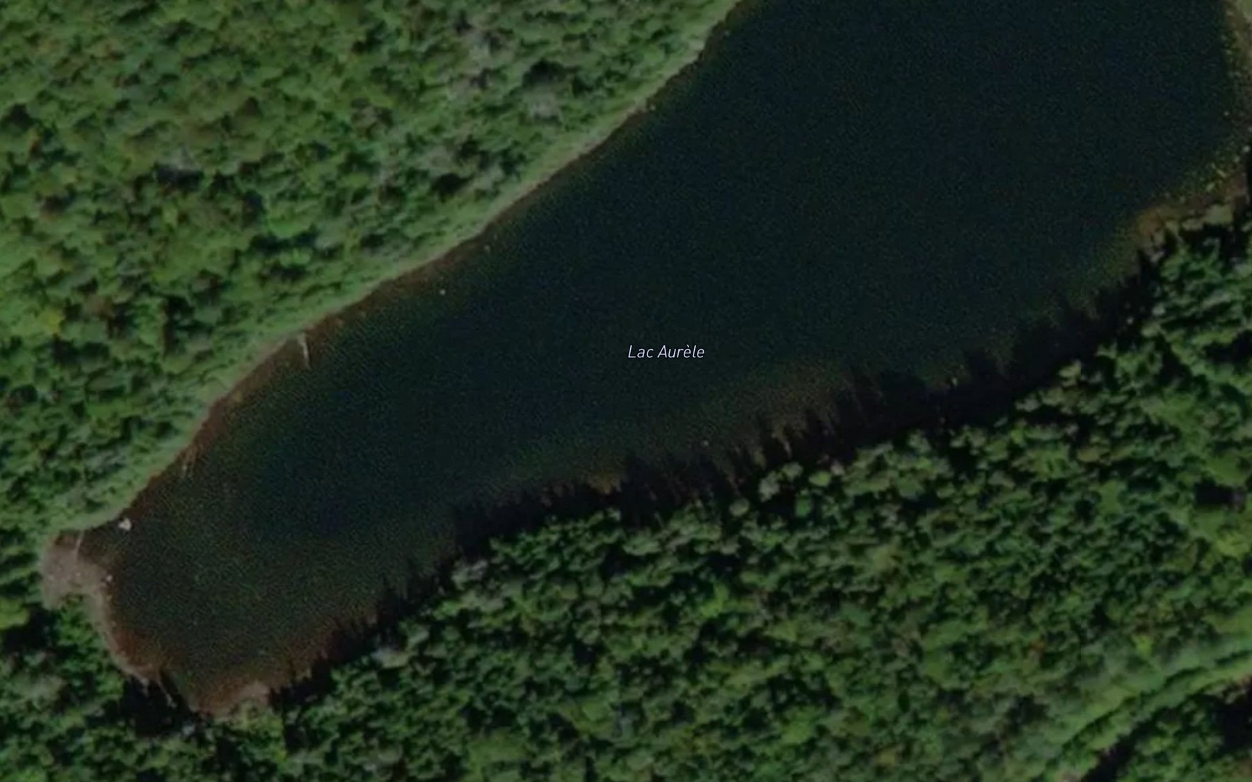 Satellite map of the Lac Aurele