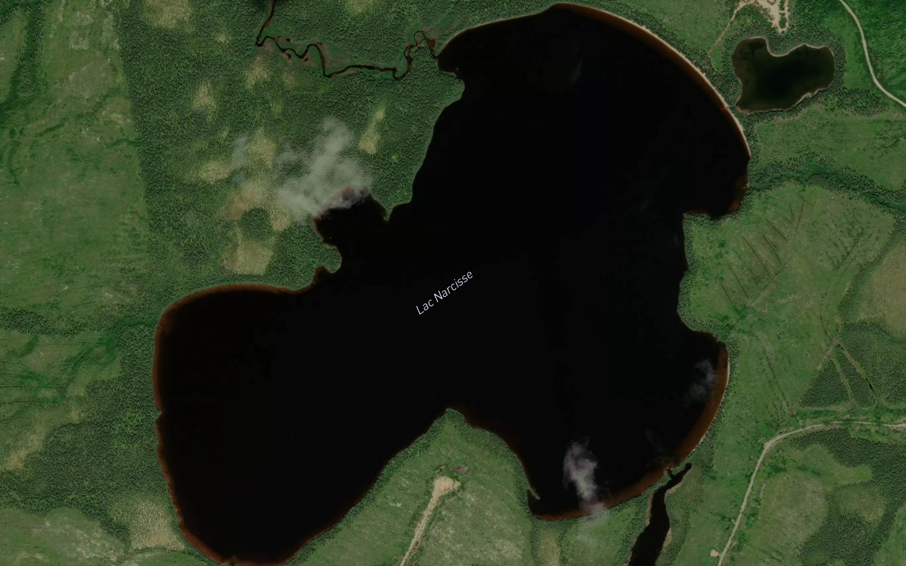 Satellite map of the Lac Narcisse
