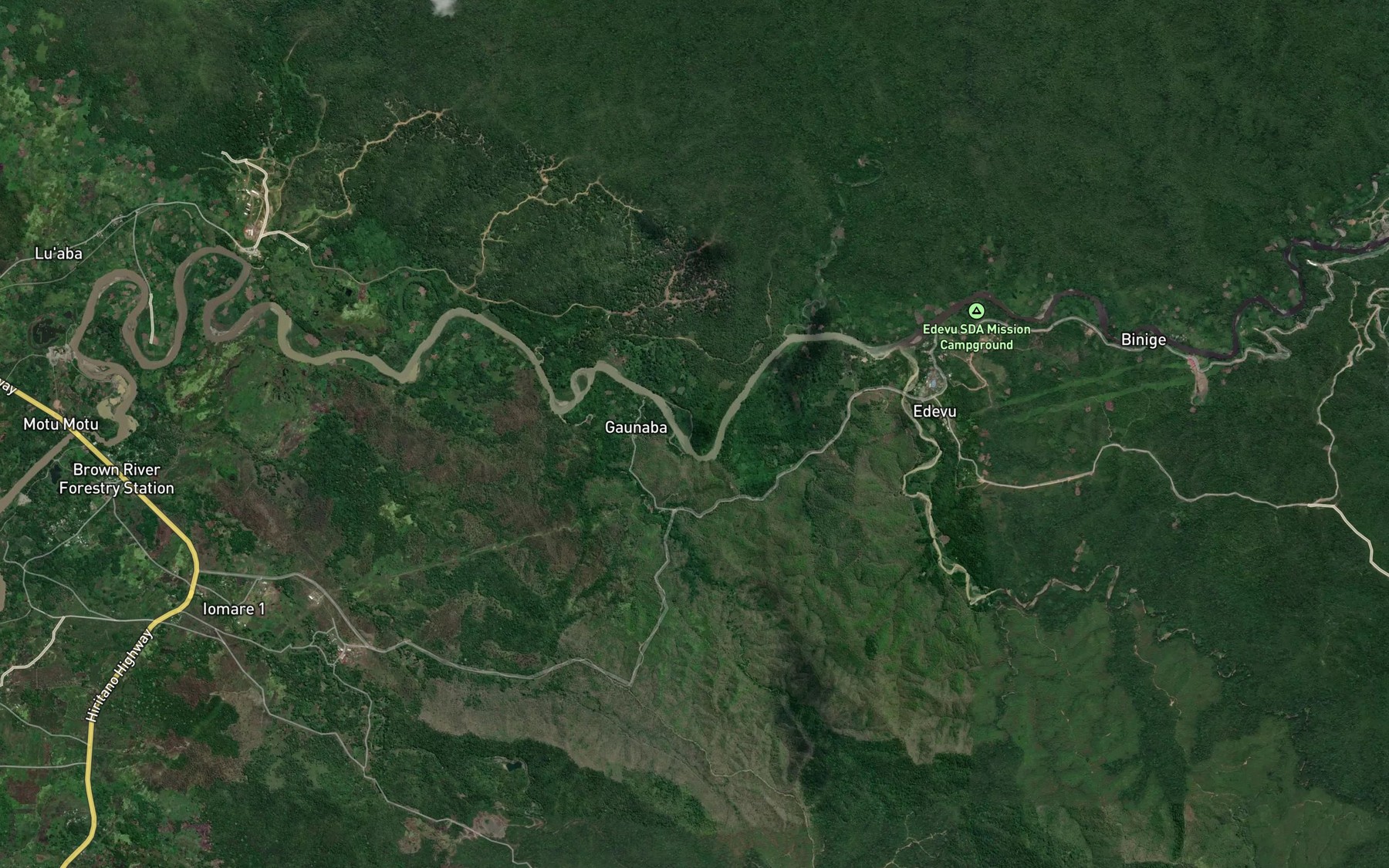 Satellite map of the Orabaroa Creek