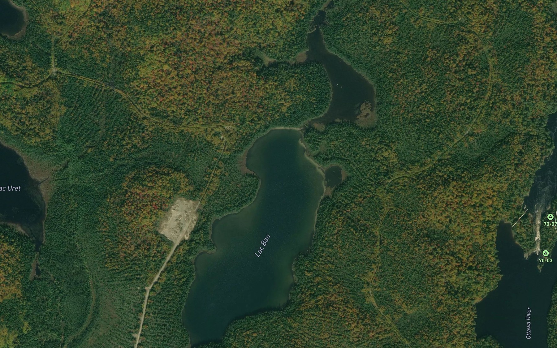 Satellite map of the Lac Bau