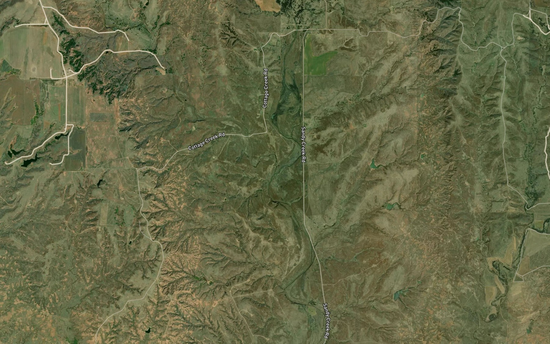 Satellite map of the Deadman Creek
