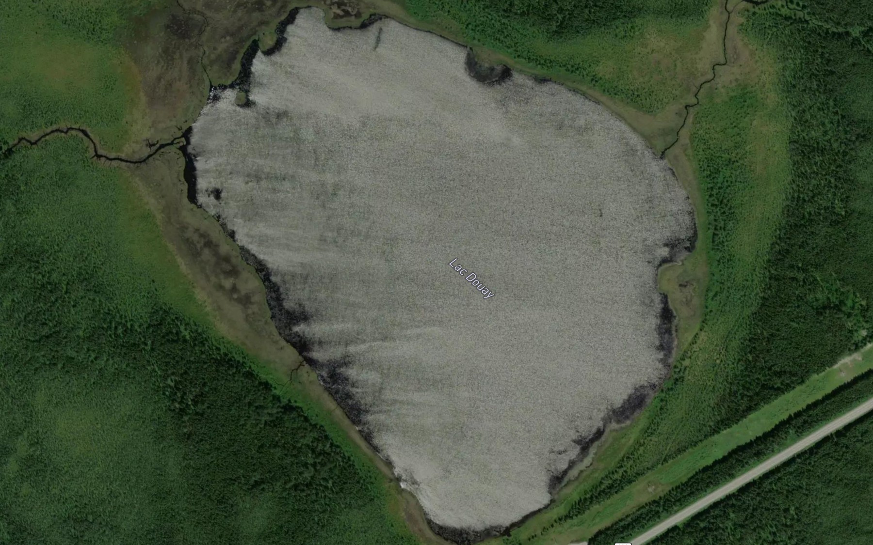 Satellite map of the Lac Douay