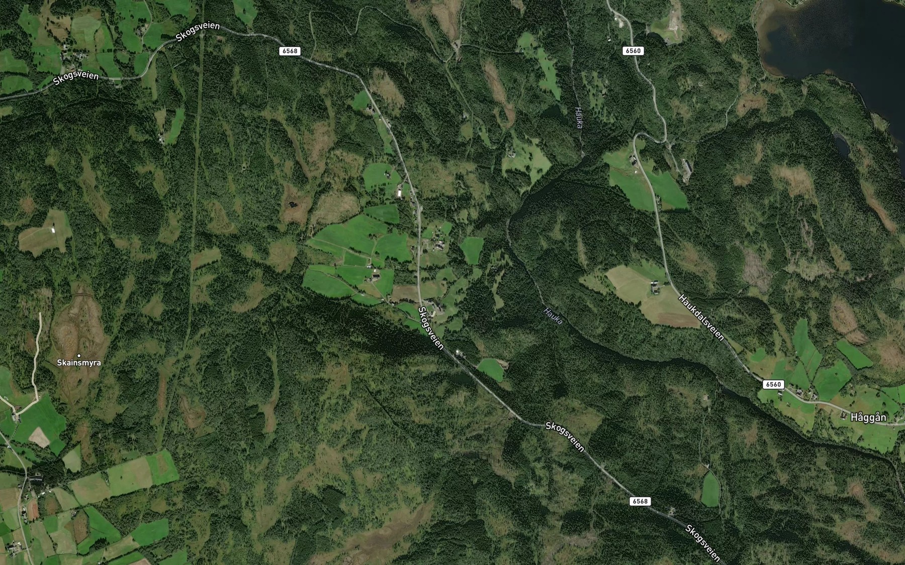 Satellite map of the Sorlibekken