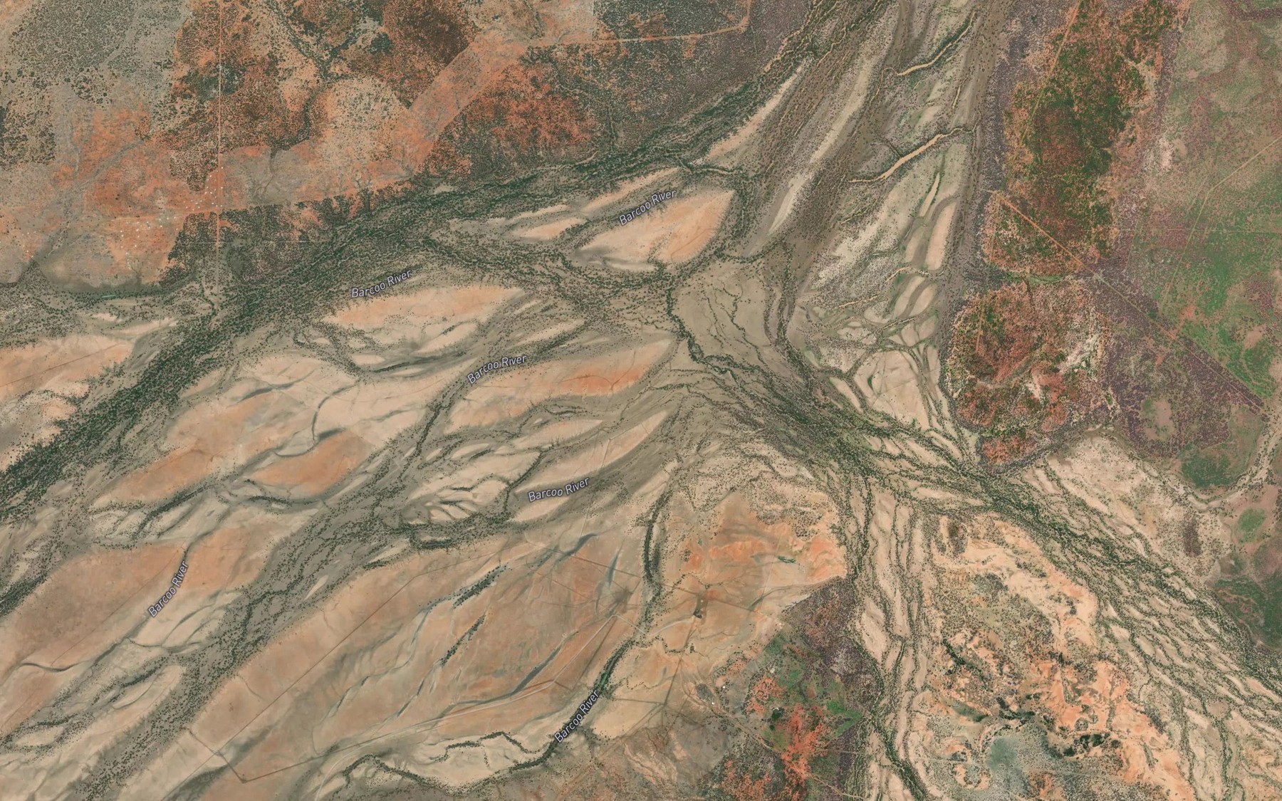 Satellite map of the Mills Creek