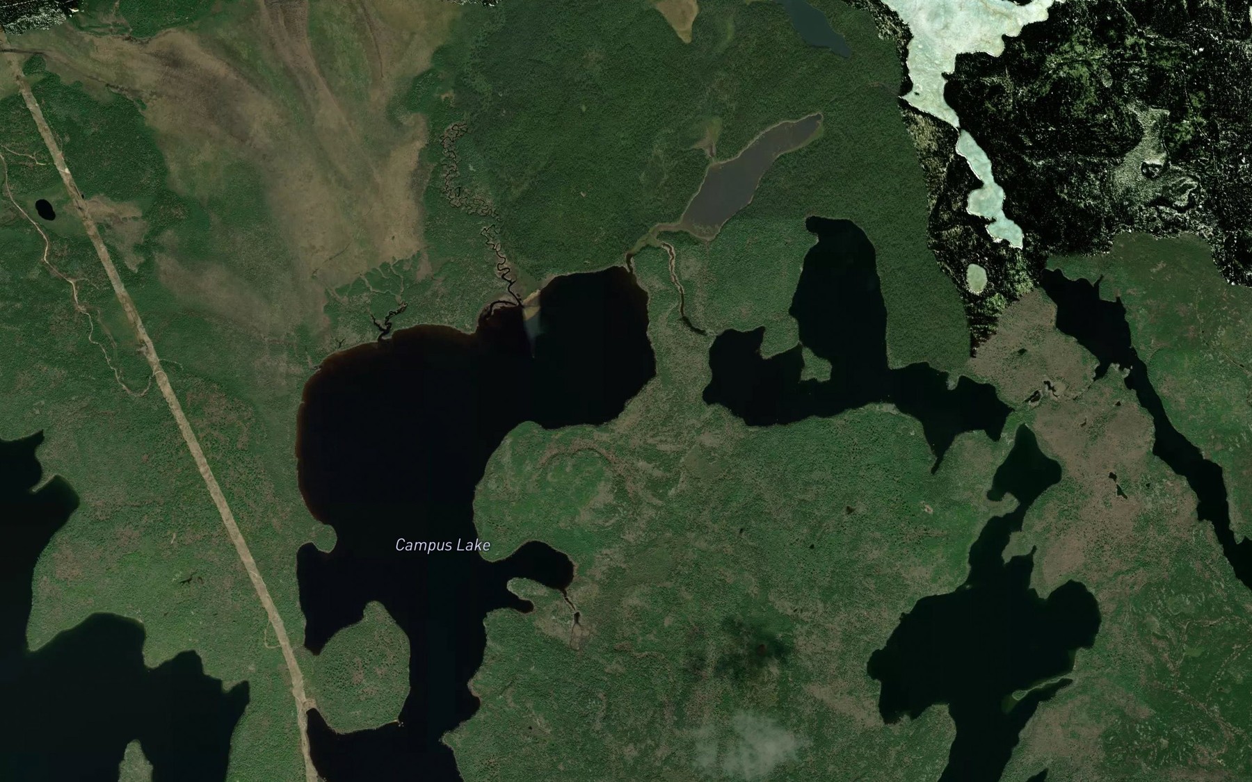 Satellite map of the Owl Creek