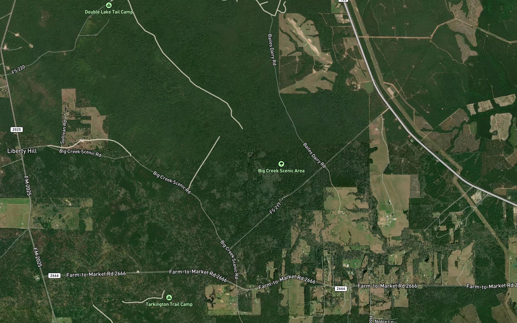 Satellite map of the Henry Lake Branch