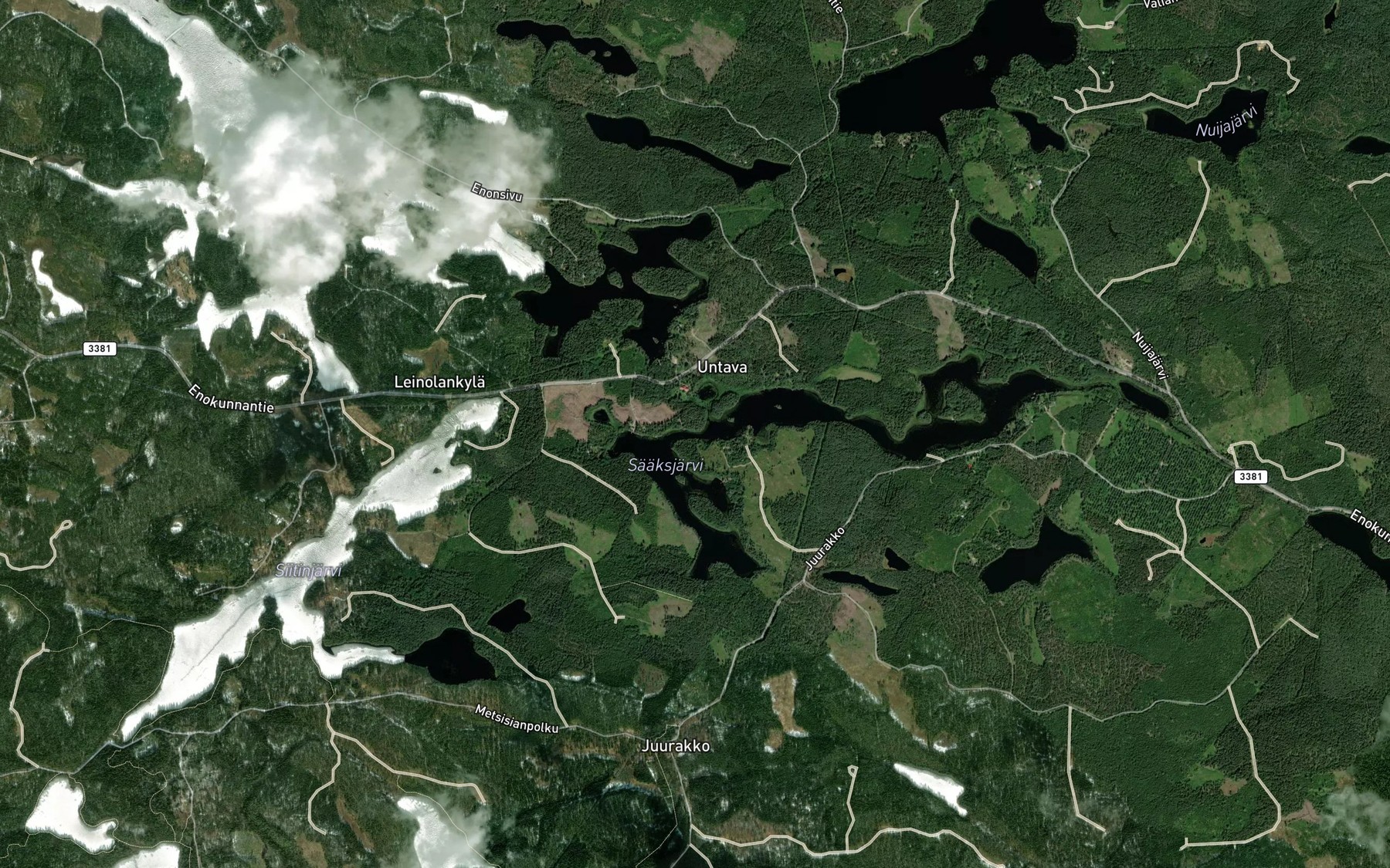 Satellite map of the Juurakkosalmi