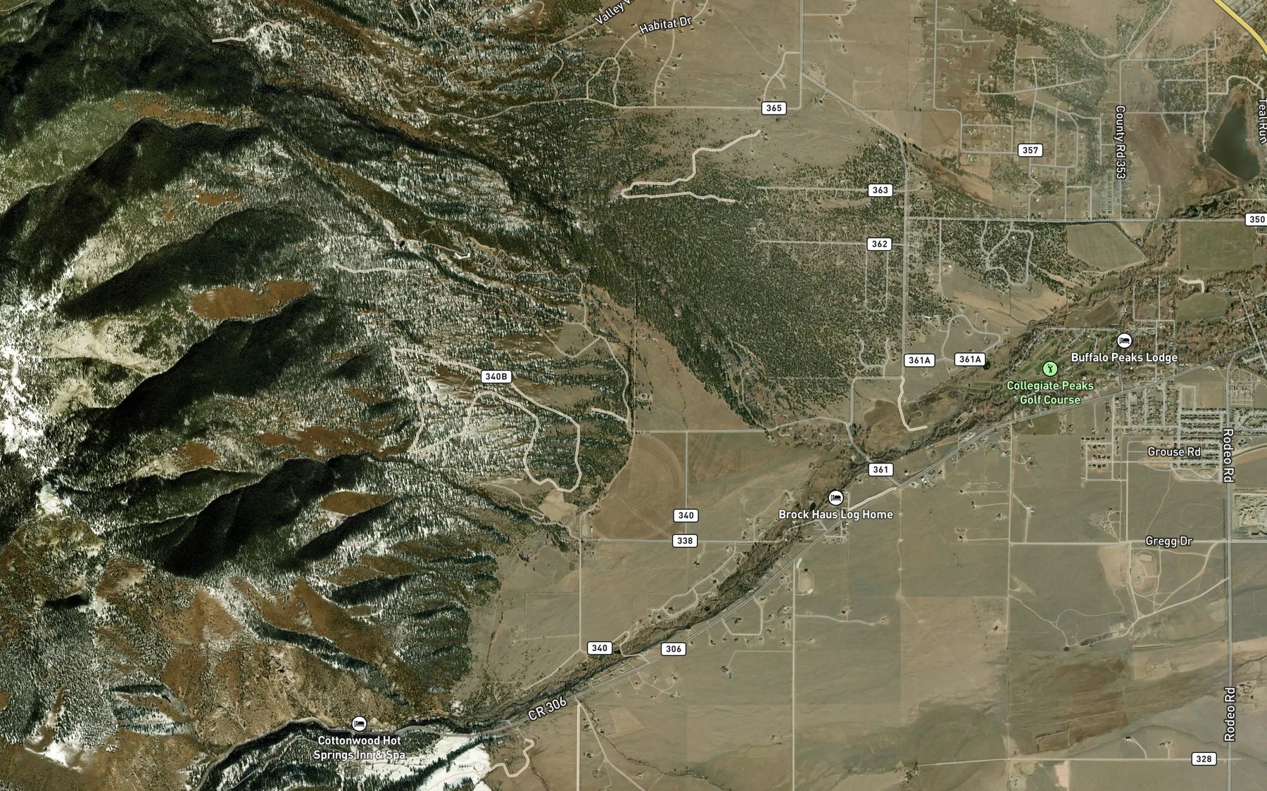 Satellite map of the Silver Creek Ditch