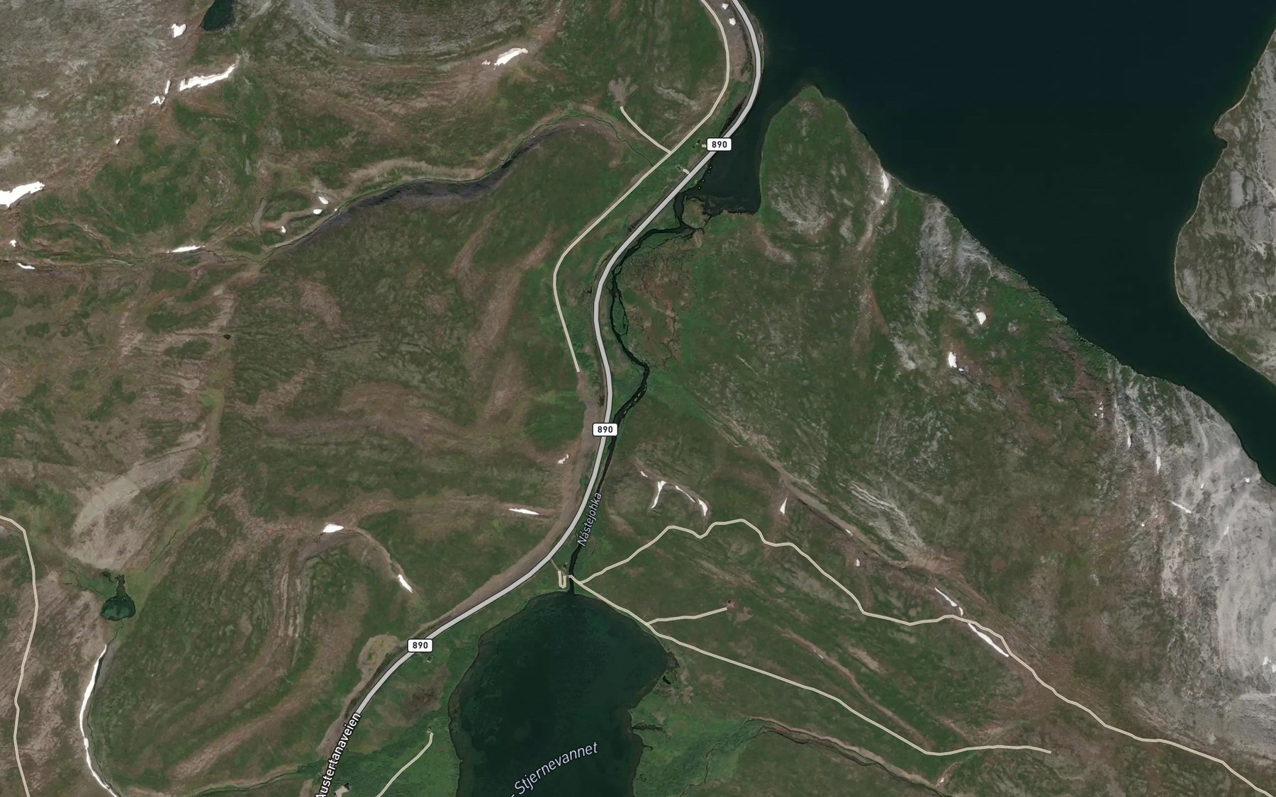 Satellite map of the Nastejohka