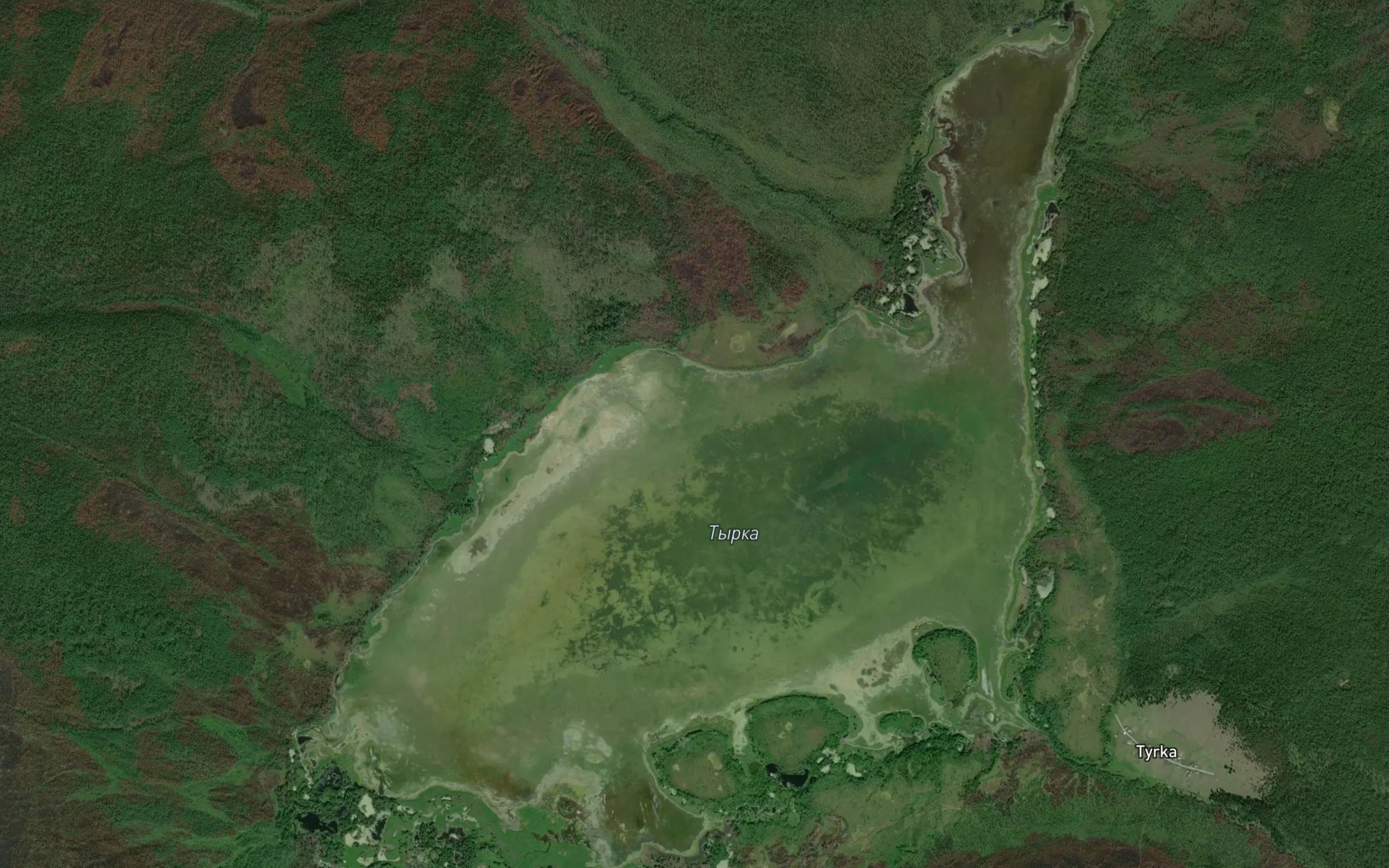 Satellite map of the Ozero Tyrka