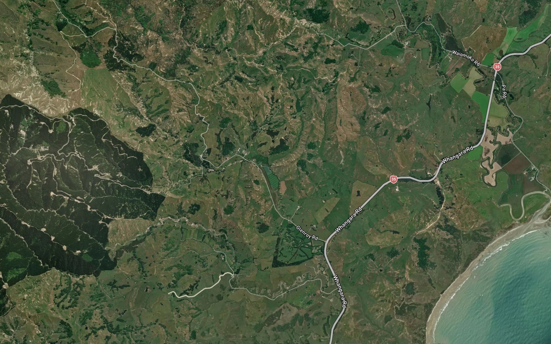 Satellite map of the Tangamatai Stream