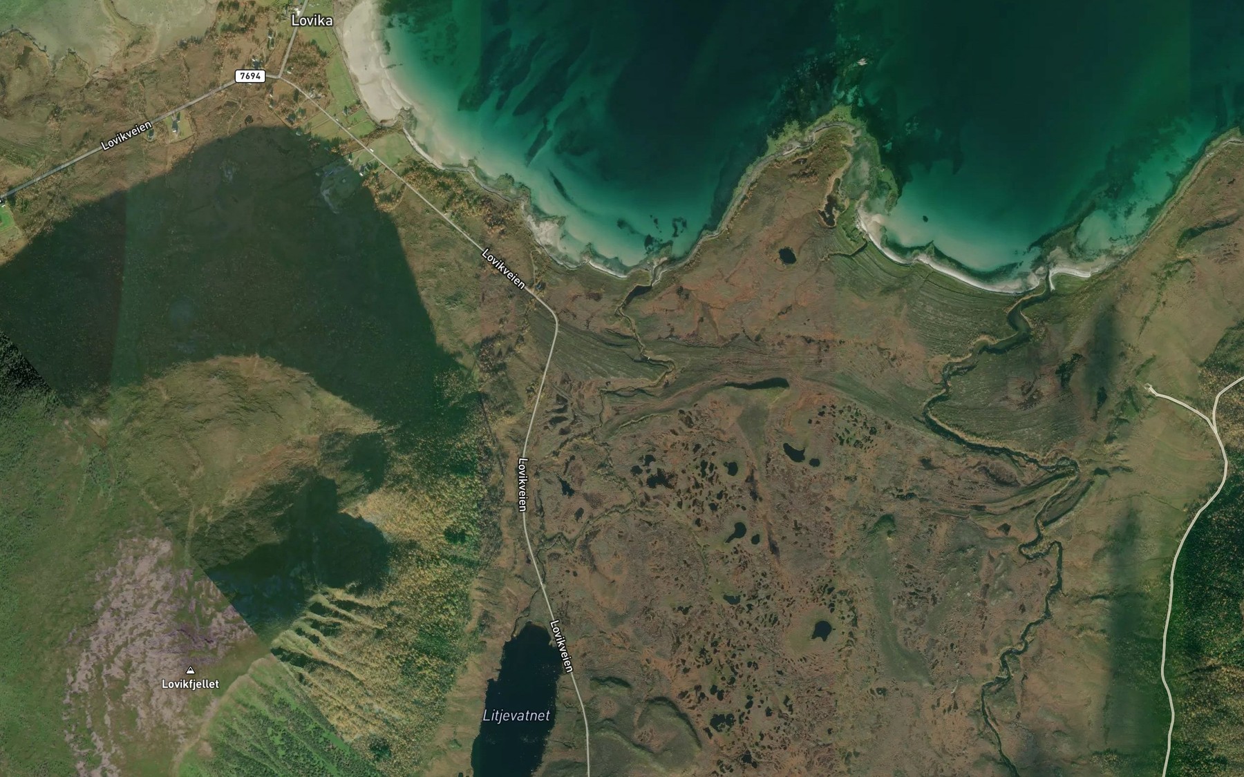 Satellite map of the Littjelva