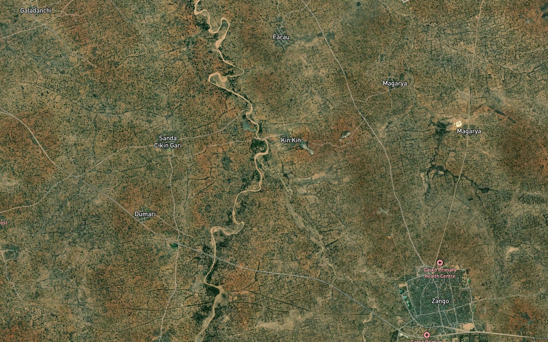 Satellite map of the River Dan Zura