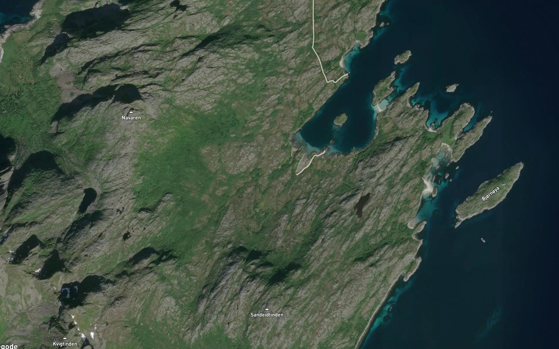 Satellite map of the Skipselva