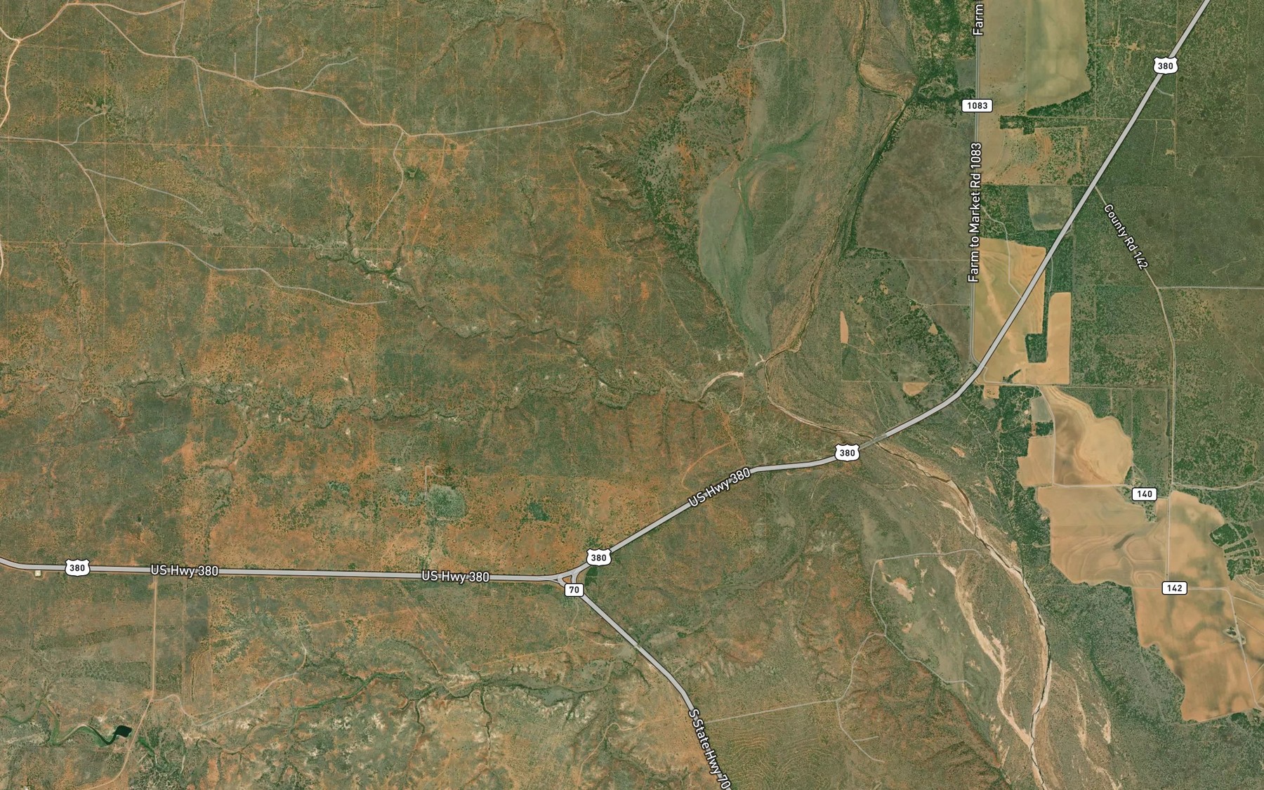 Satellite map of the North Fork Camp Creek