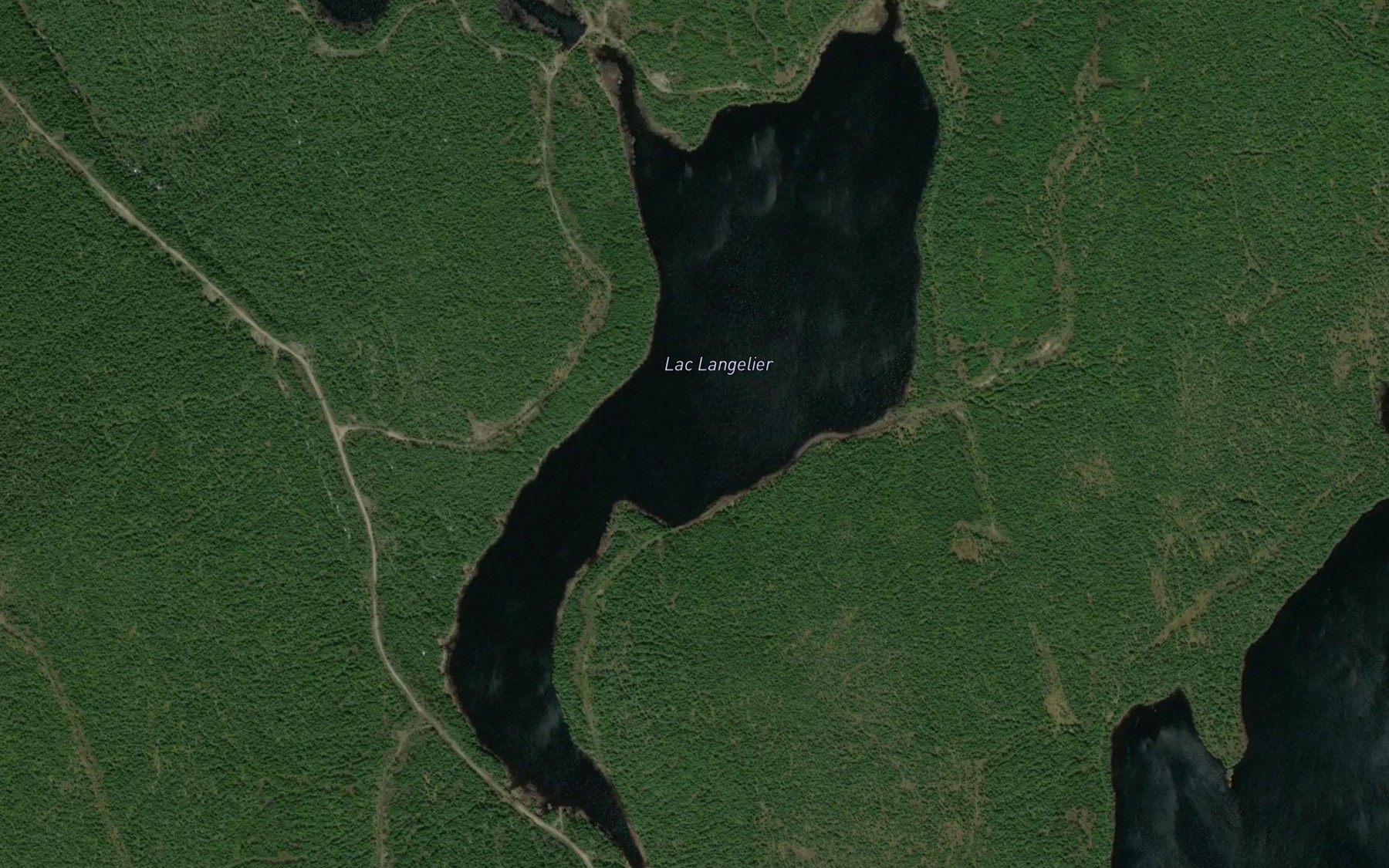 Satellite map of the Lac Langelier