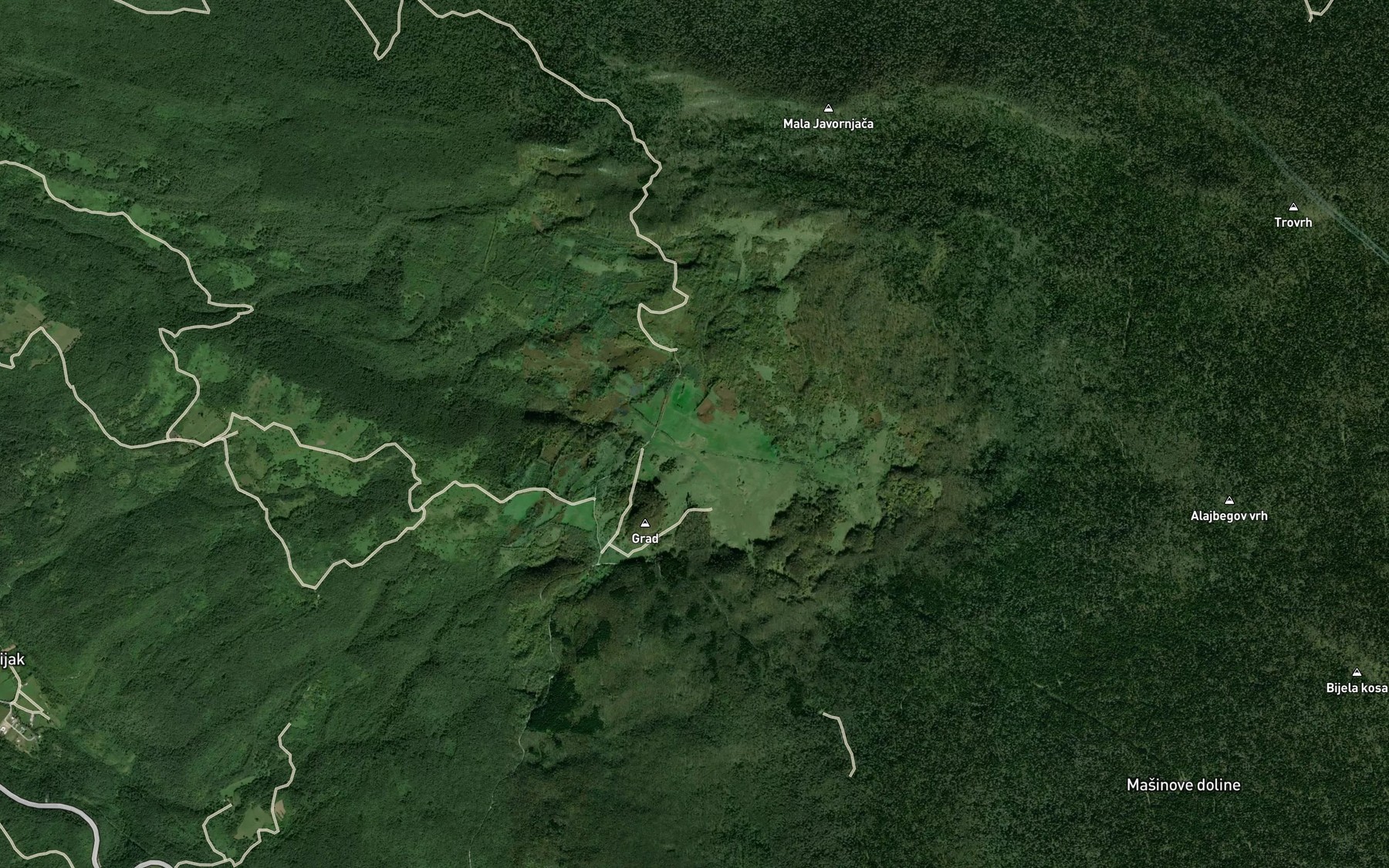 Satellite map of the Poljice