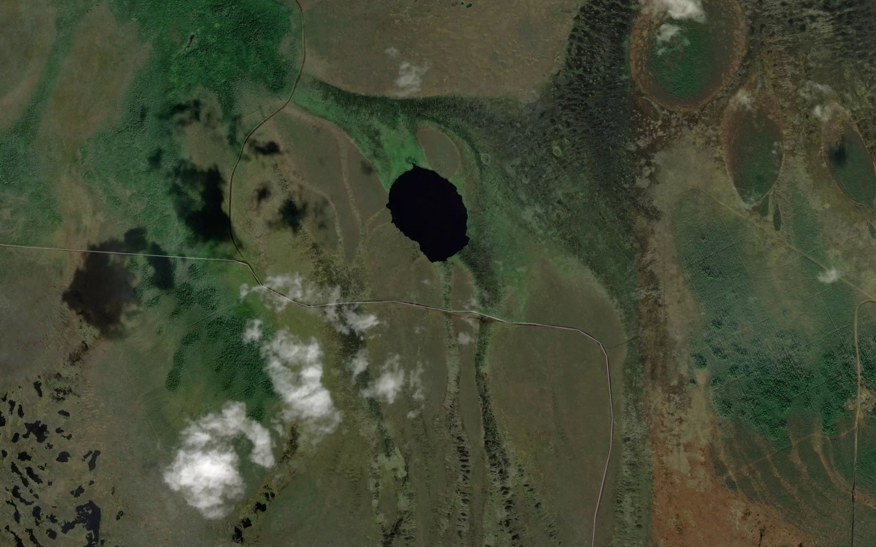Satellite map of the Ozero Tavli