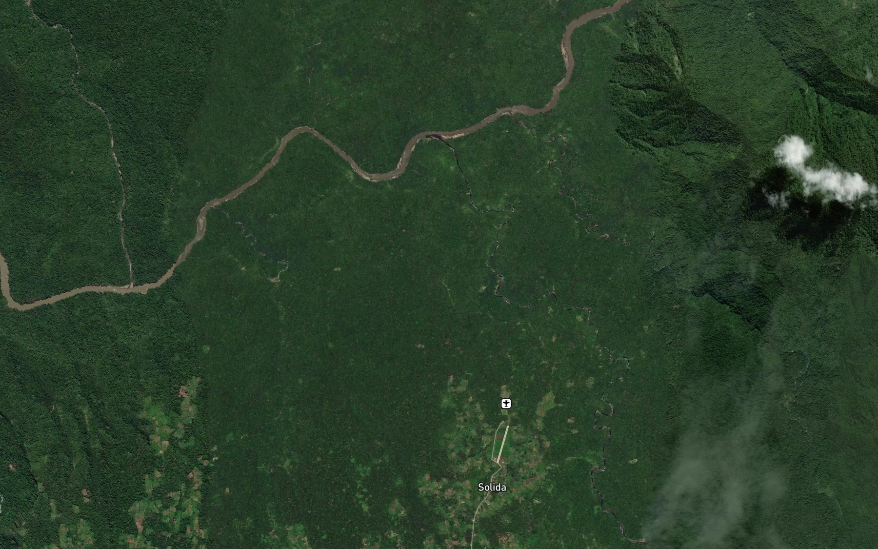 Satellite map of the Sena River