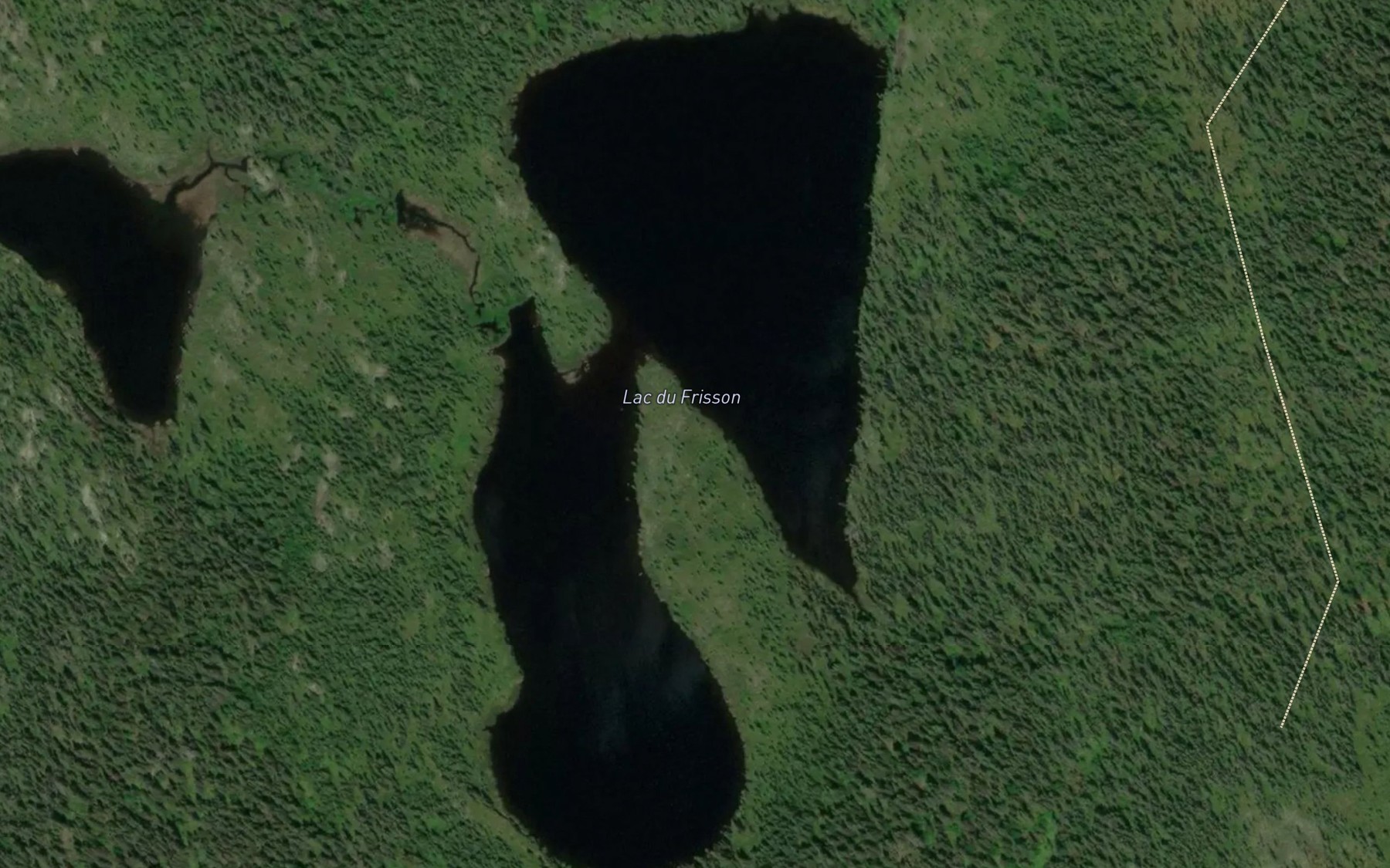 Satellite map of the Lac du Frisson