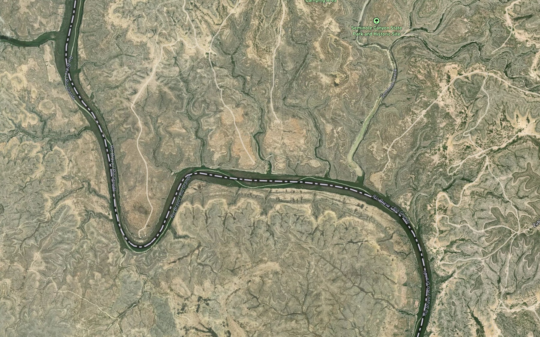 Satellite map of the Pink Cave Cove