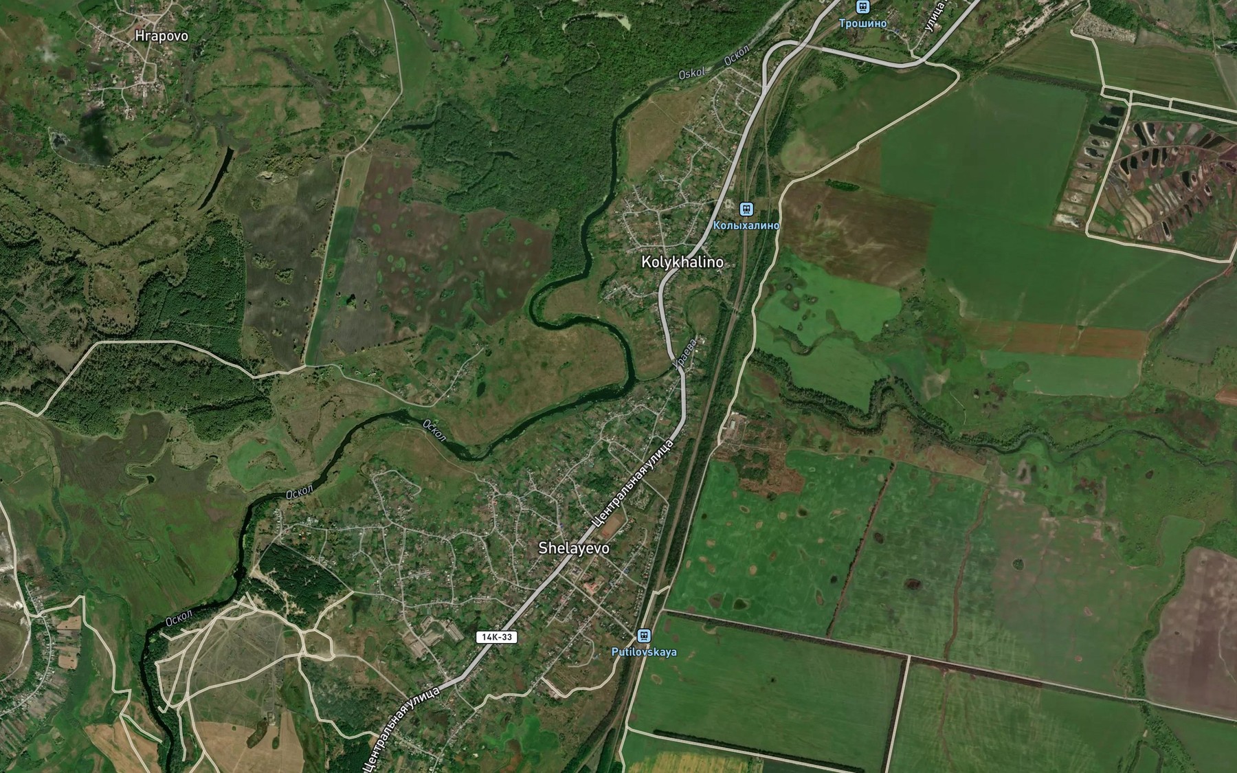Satellite map of the Urayeva