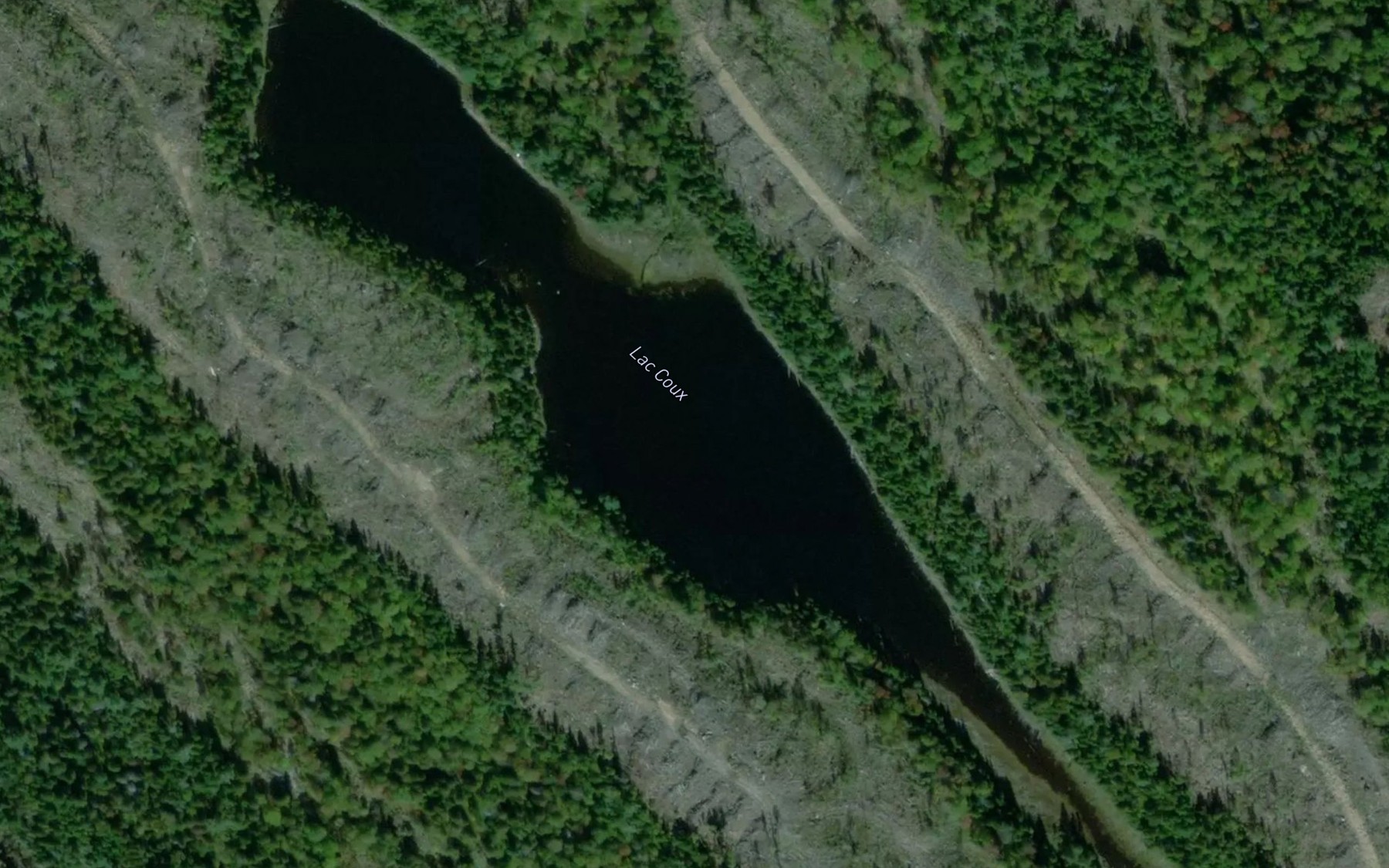 Satellite map of the Lac Coux