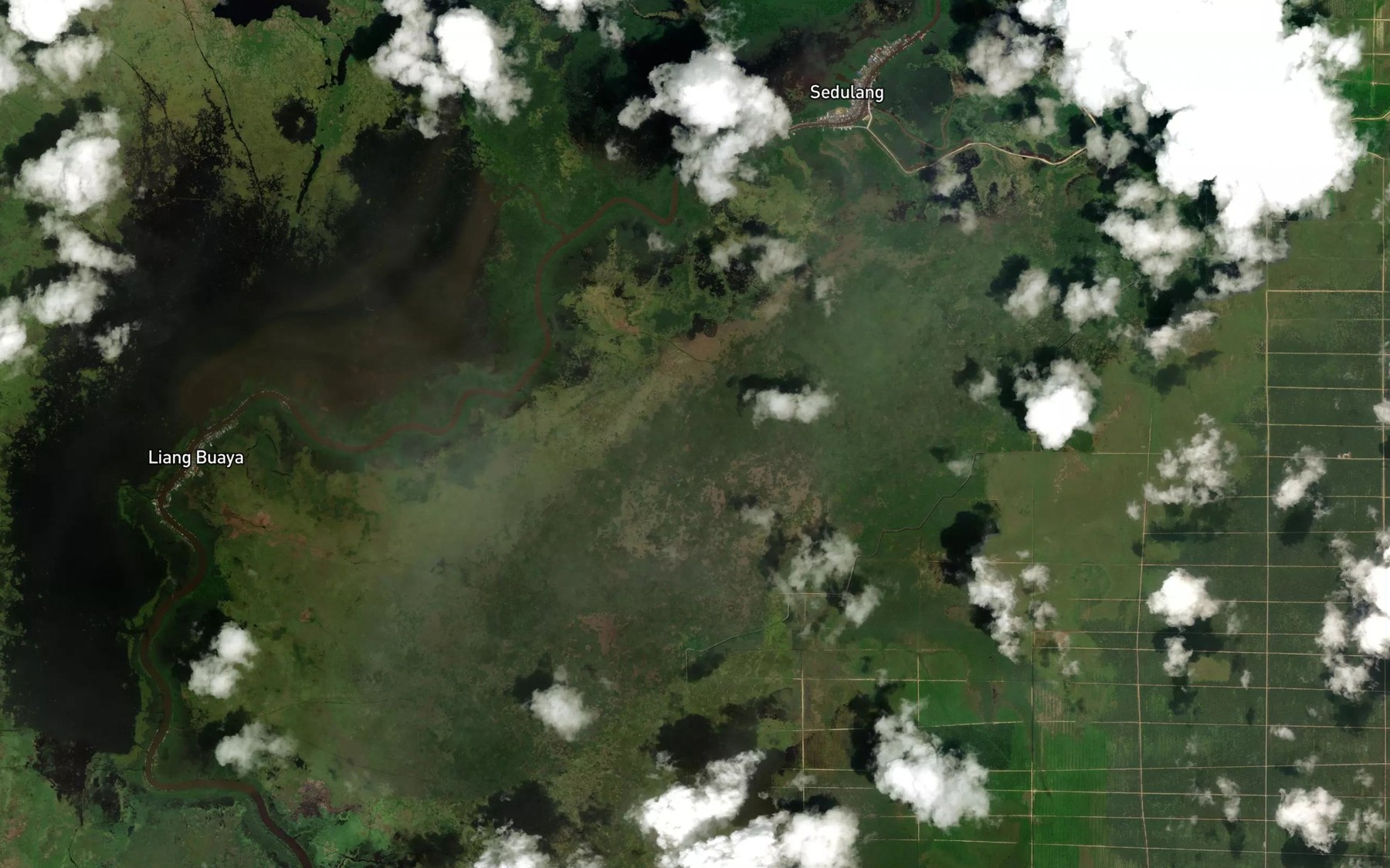 Satellite map of the Sungai Ngayau