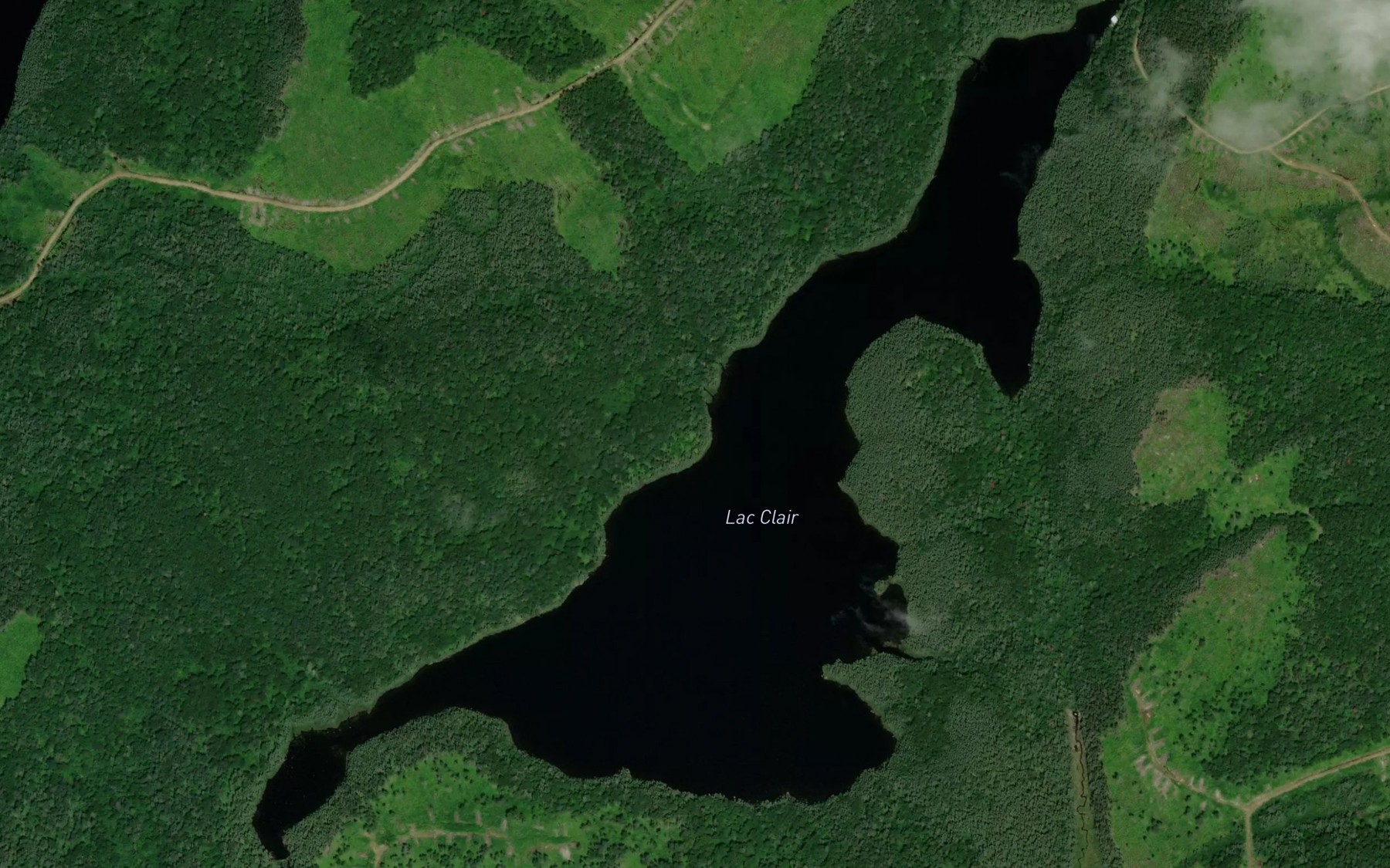 Satellite map of the Lac Clair