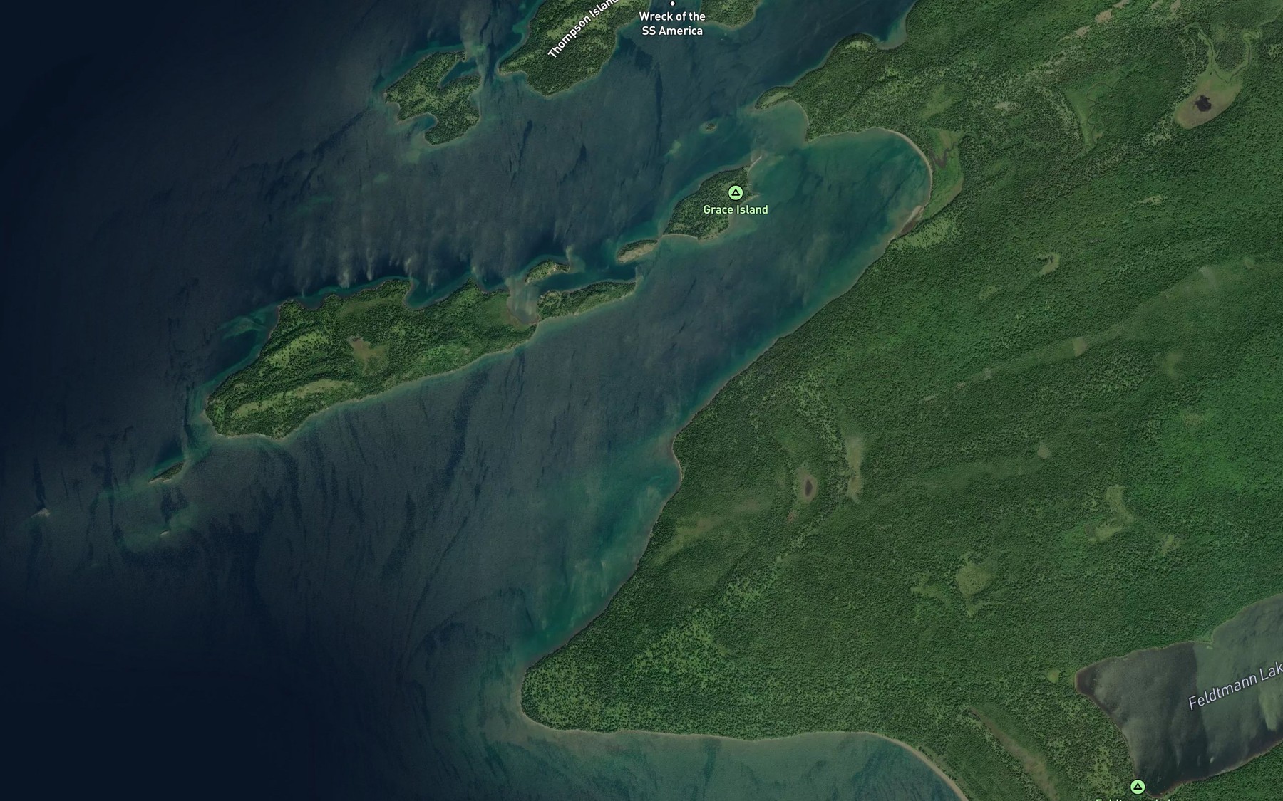 Satellite map of the Grace Harbor