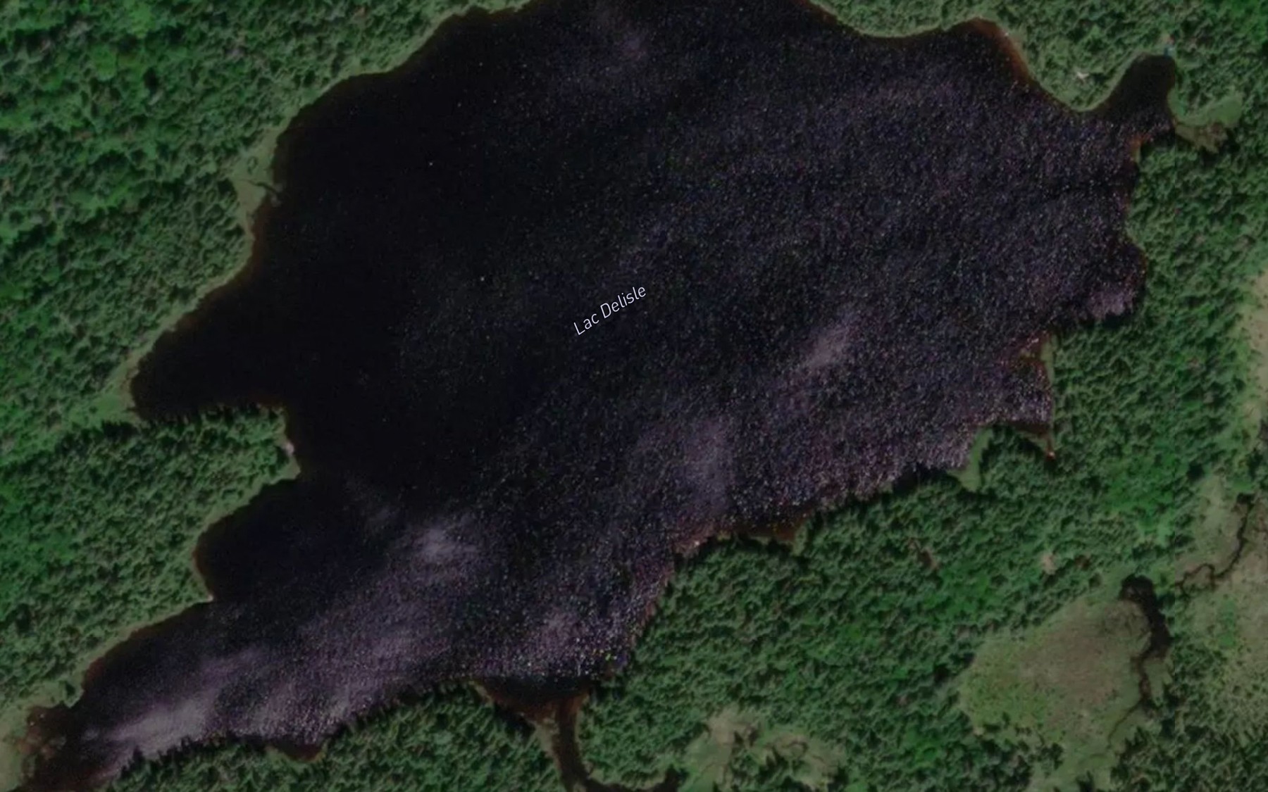 Satellite map of the Lac Delisle