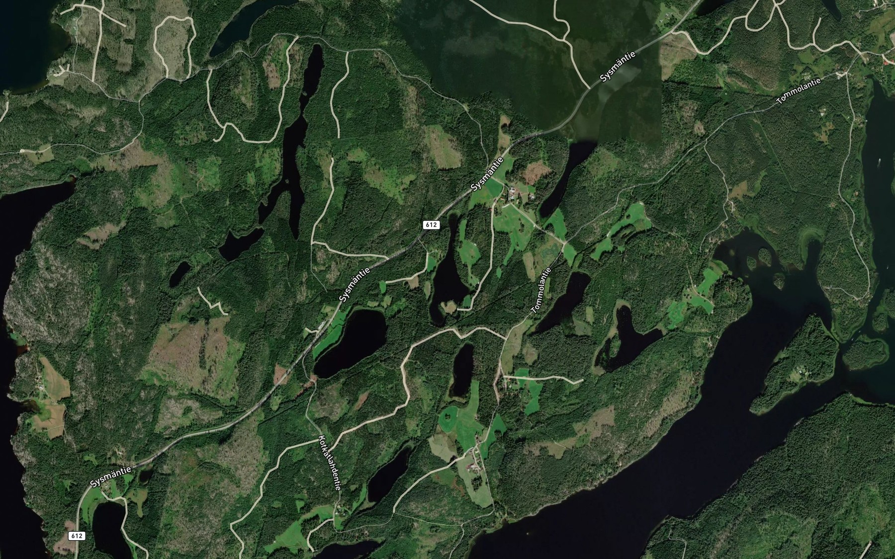 Satellite map of the Huhtijarvi