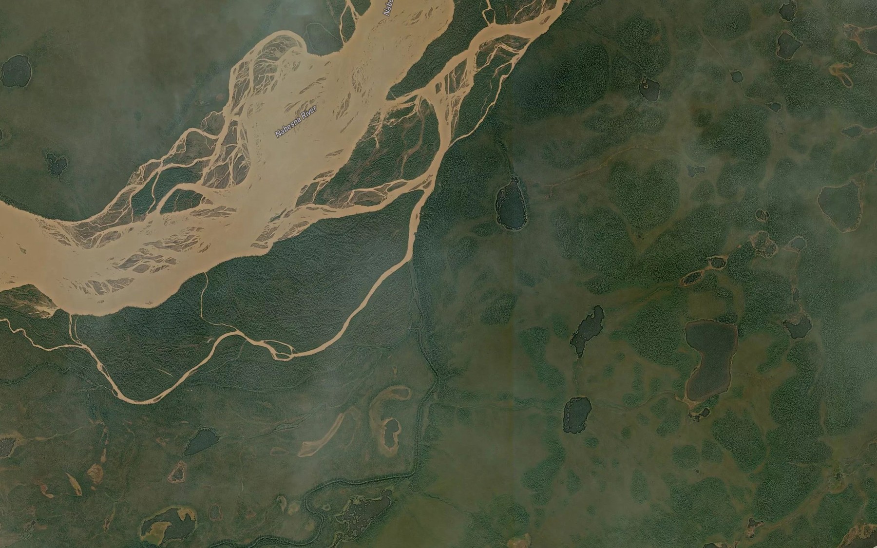 Satellite map of the Lick Creek