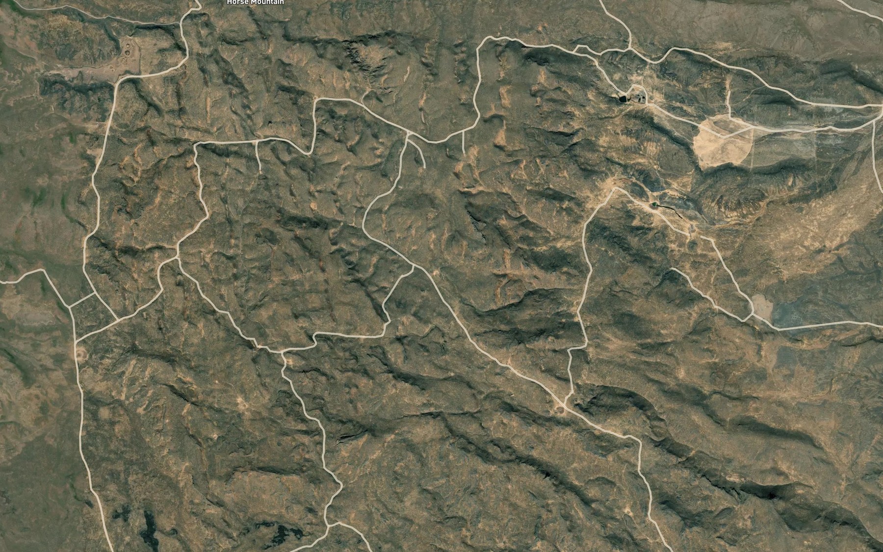Satellite map of the Buck Brush Reservoir