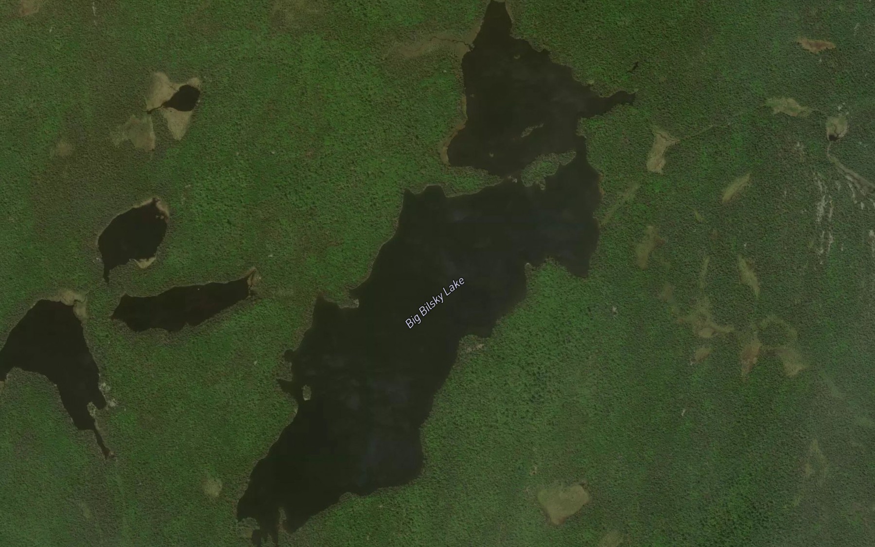 Satellite map of the Big Bilsky Lake