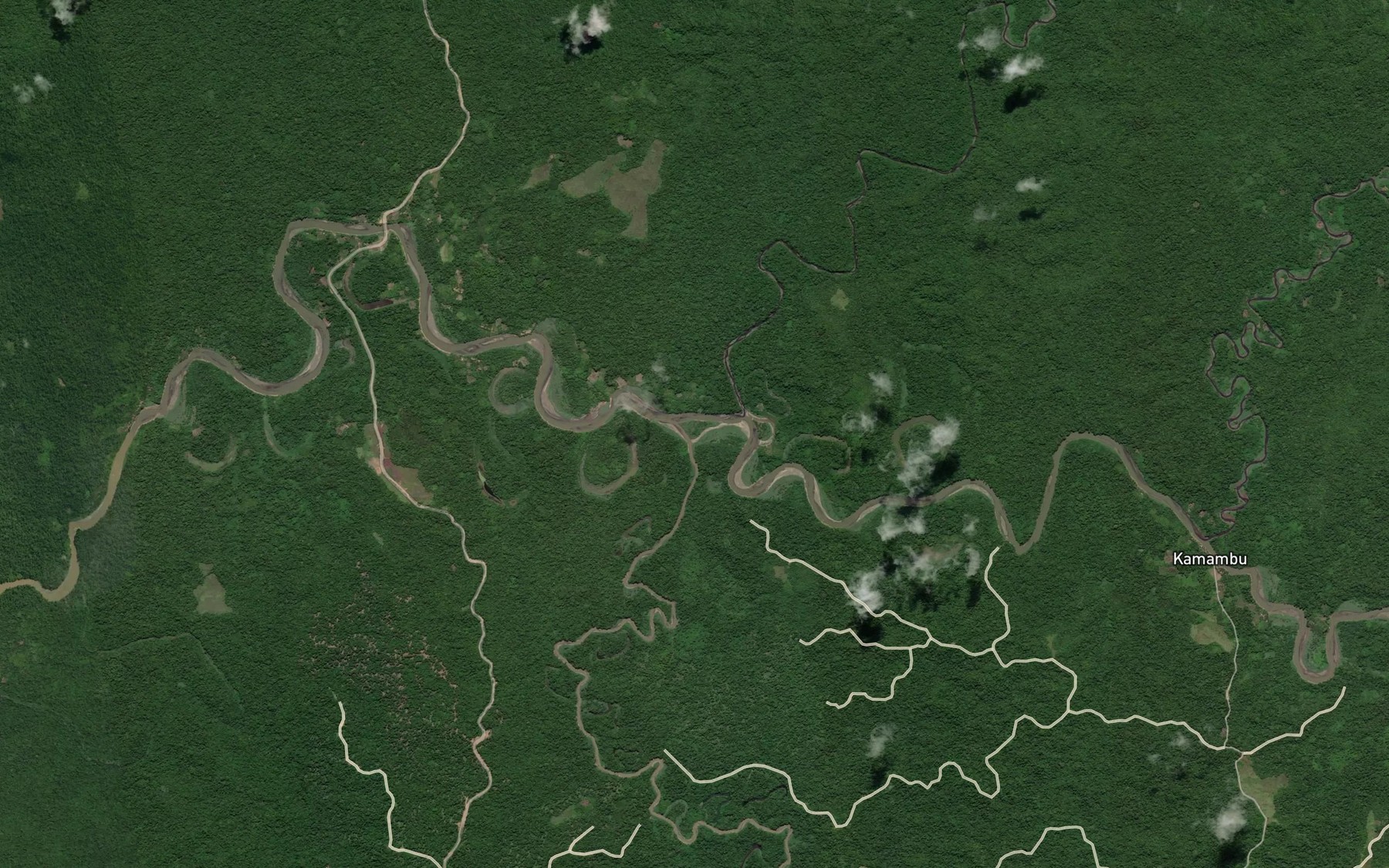 Satellite map of the Pangam River