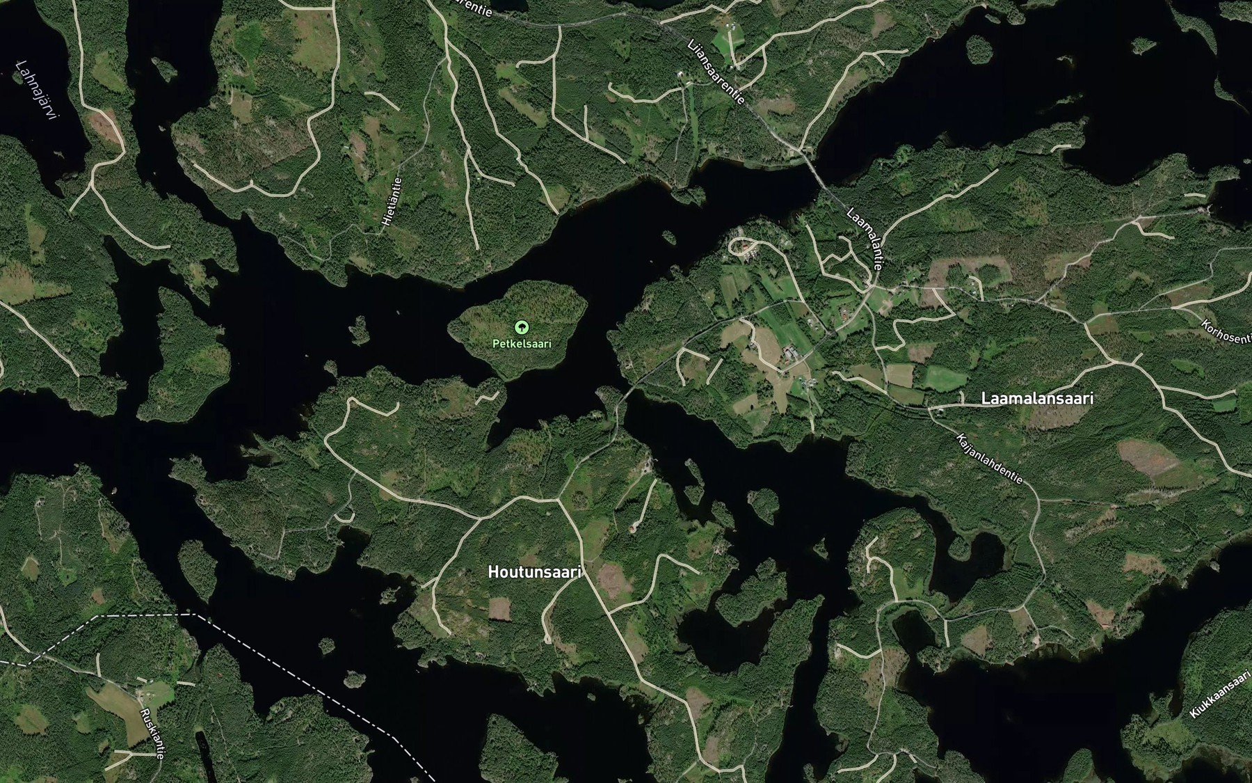 Satellite map of the Sorvasalmi