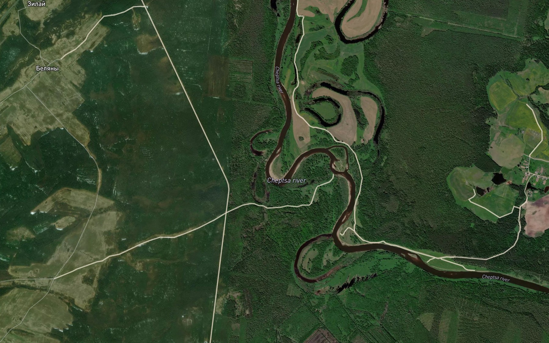 Satellite map of the Chuboyka