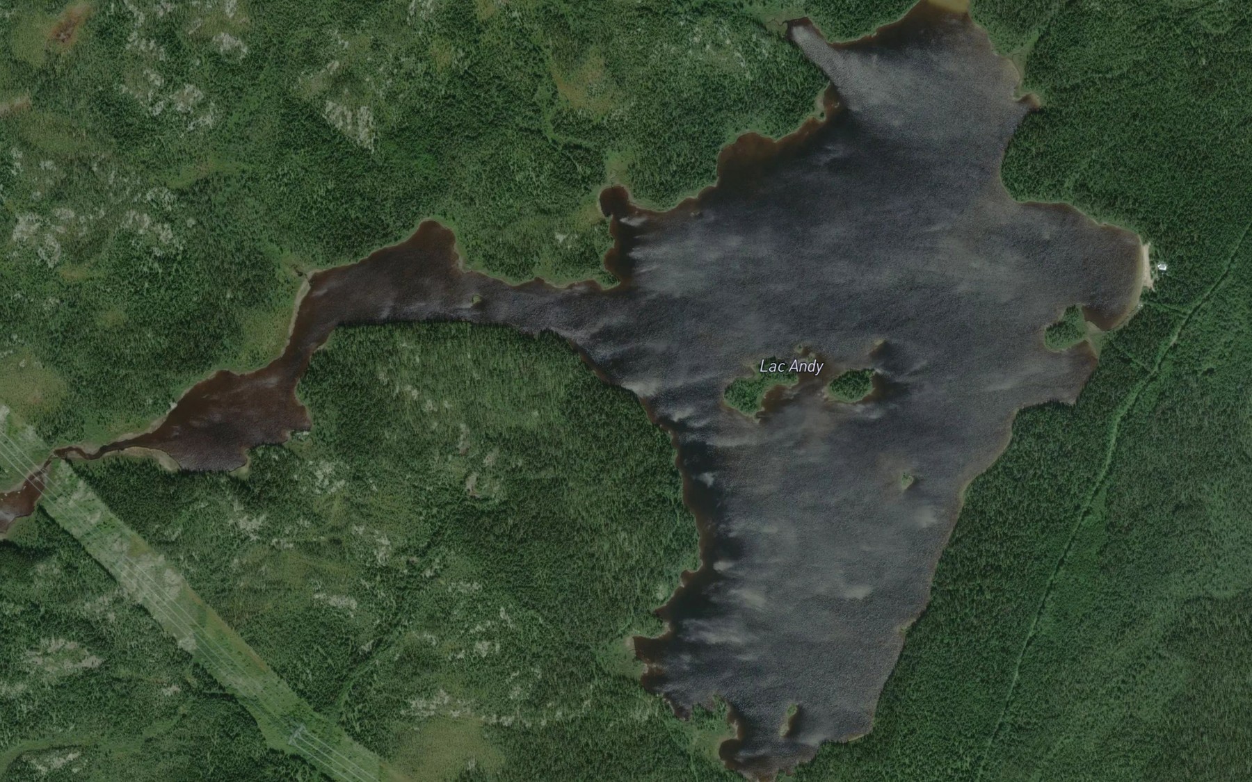 Satellite map of the Lac Andy