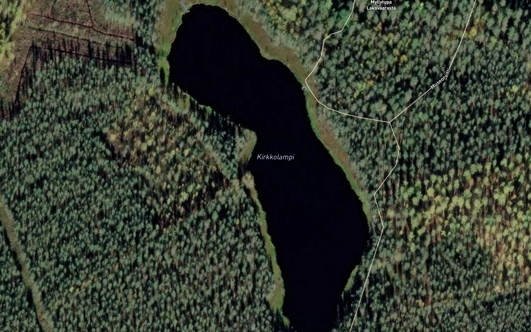 Satellite map of the Kirkkolampi
