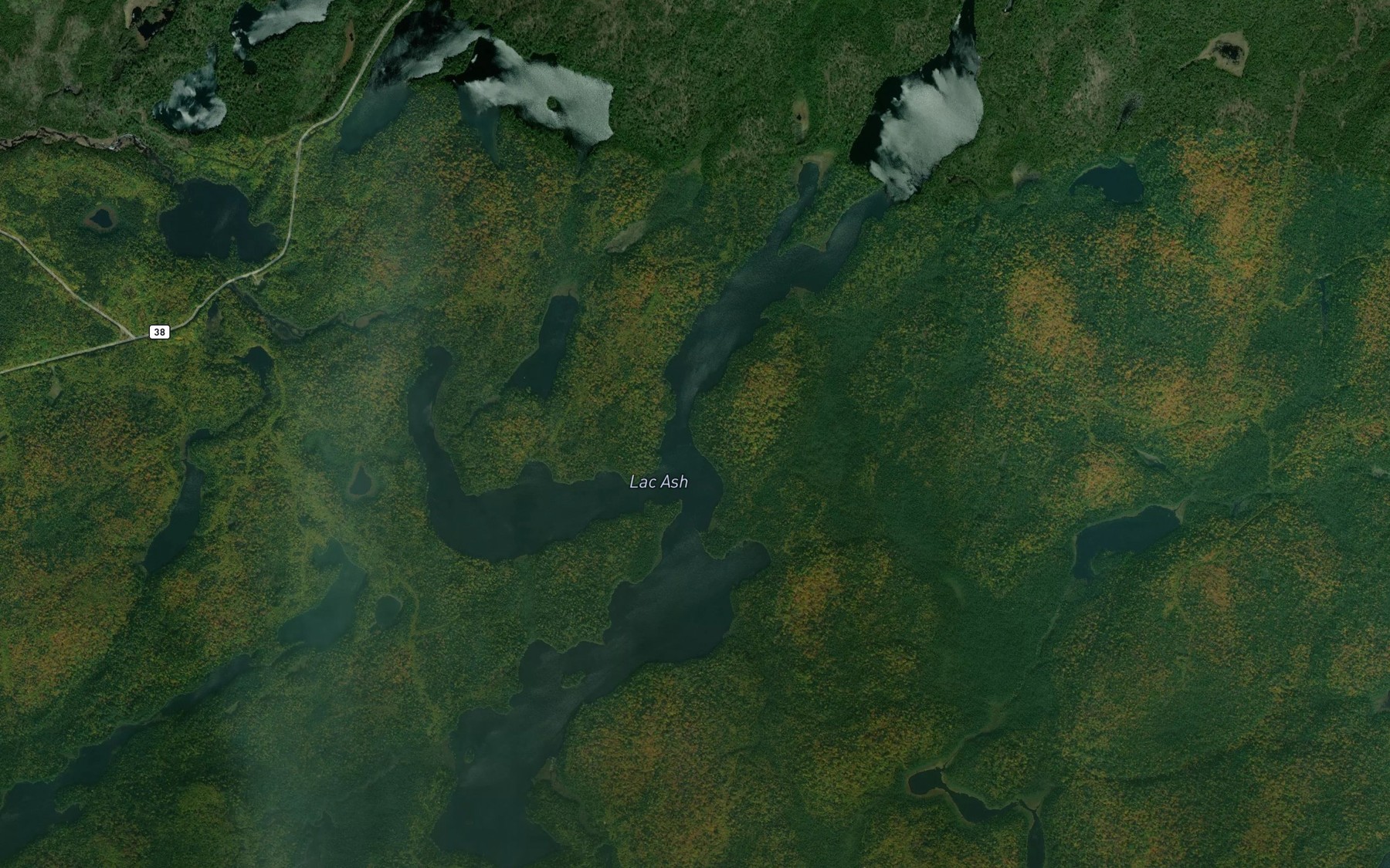 Satellite map of the Lac Ash