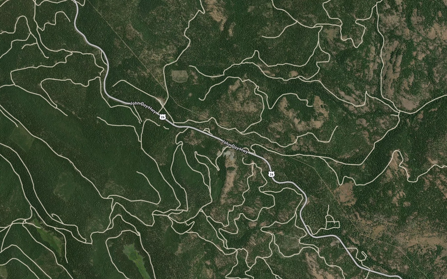 Satellite map of the Horse Spring