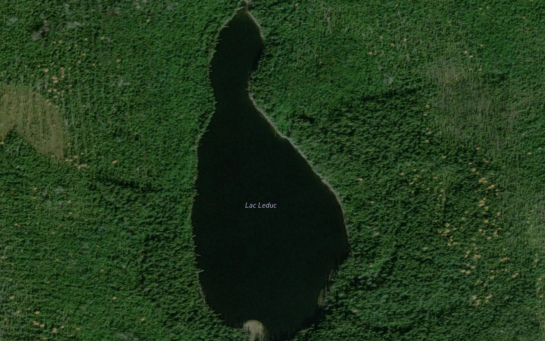 Satellite map of the Lac Leduc