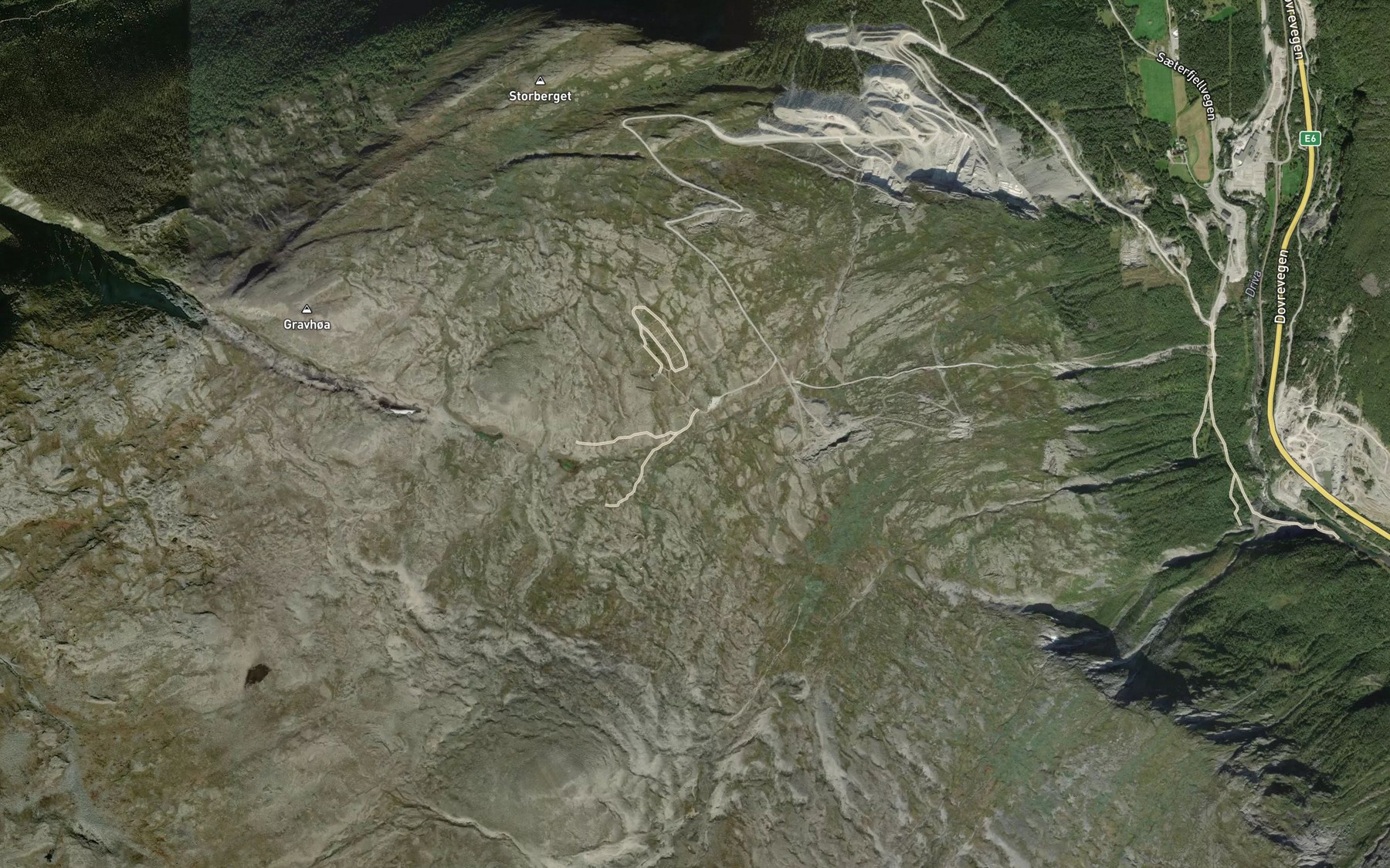 Satellite map of the Kvernbekken