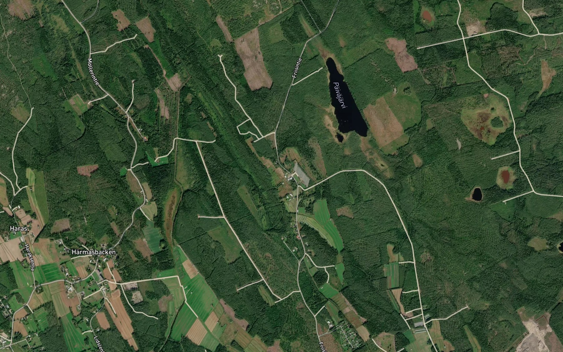 Satellite map of the Paivajarvi