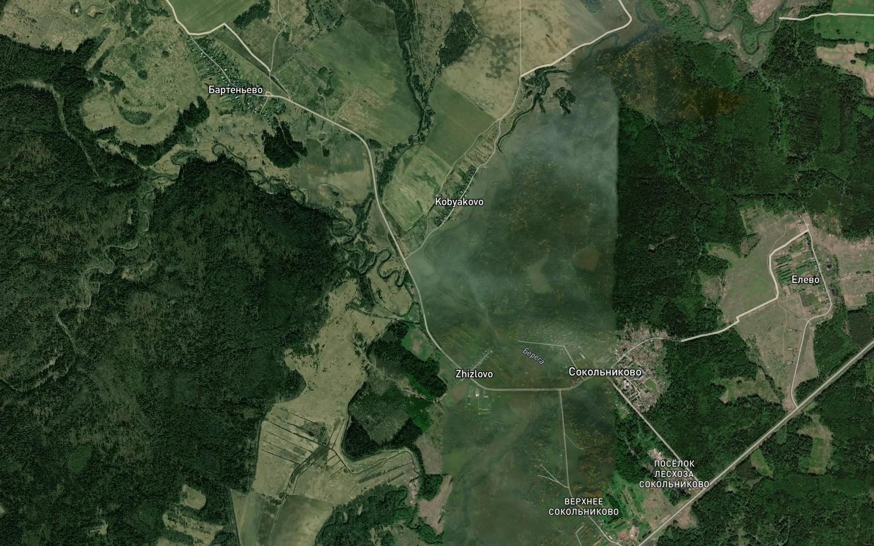 Satellite map of the Berega